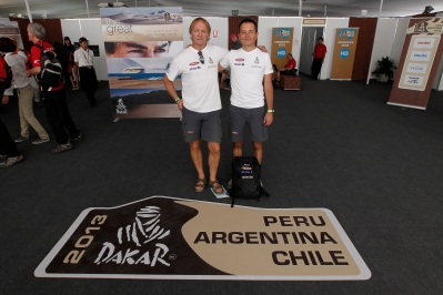 MOTORSPORT - DAKAR PERU CHILE ARGENTINA  2013 - SCRUTINEERING / VERIFICATION - LIMA  (PER) - 02 TO 04/01/2013 - PHOTO : JEAN MICHEL LE MEUR / DPPI - CHABOT RONAN ( FRANCE ) - SMG - TOYS MOTORS - SMG - AMBIANCE - PORTRAIT / PILLOT GILLES ( FRANCE ) - SMG - TOYS MOTORS - SMG - AMBIANCE - PORTRAIT