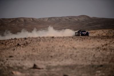 Ronan Chabot (driver) and Gilles Pillot (co-driver) race during the 11th stage of Dakar Rally from Antofagasta to El Salvador, Chile on January 16th, 2014