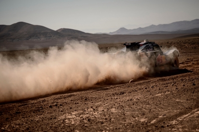 Ronan Chabot (driver) and Gilles Pillot (co-driver) race during the 11th stage of Dakar Rally from Antofagasta to El Salvador, Chile on January 16th, 2014