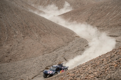 Ronan Chabot (driver) and Gilles Pillot (co-driver) race during the 12th stage of Dakar Rally from El Salvador to La Serena, Chile on January 17th, 2014