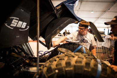 SMG team seen during the techinical verifications for Dakar Rally in Rosario, Argentina on January 2nd, 2014