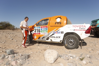 316 CHABOT Ronan (fra) PILLOT Gilles (fra) TOYOTA ambiance during the Dakar 2016 Argentina,  Bolivia, Etape 9 / Stage 9, Belen - Belen,  from  January 12, 2016 - Photo Florent Gooden / DPPI