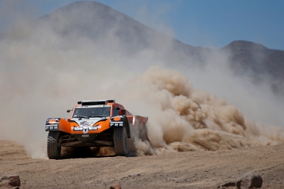 320 CHABOT Ronan (Fra) PILLOT Gilles (Fra) Smg action during the Dakar 2015 Argentina Bolivia Chile, Stage 5 / Etape 5 -  Copiapo to Antofagasta on January 8th 2015 at Copiapo, Chile. Photo Francois Flamand / DPPI